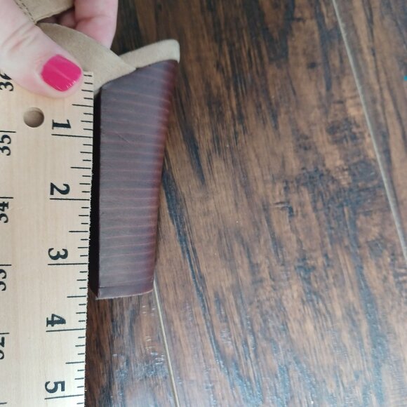 Report Womens Shoes 9 Lawrena Block Heel Faux Suede Tan Classic Feminine - Picture 10 of 10